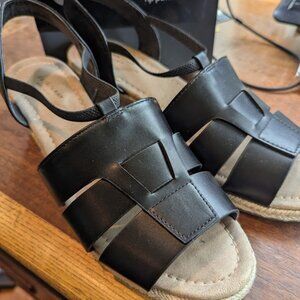 St John's Bay High Heeled Black Sandals